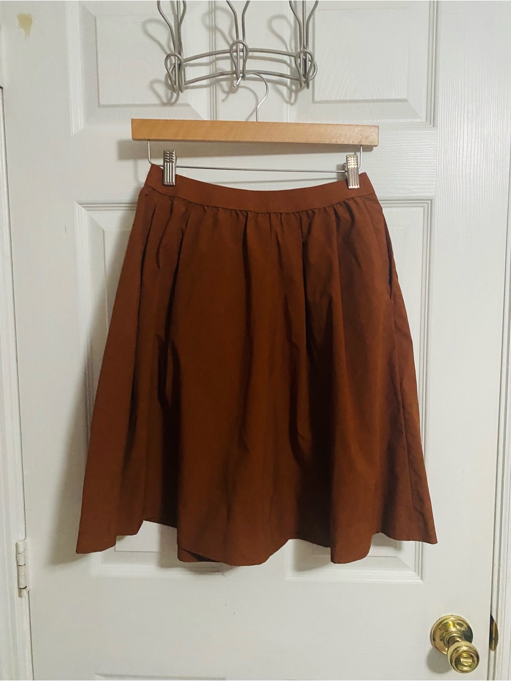 Uniqlo Rust Brown A-Line Skirt